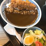 辛口カレーミヤジマ - チキンカツカレーとミニサラダ