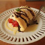 キッチン＆コーヒーCACTUS - いちごのオムレット