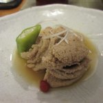 [1日目夕食前菜]めかじきの卵煮