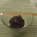 くつろぎの宿 てつ家 - [1日目夕食甘味]抹茶ミルクプリン