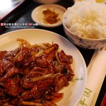 日光 翠園 - A定食『牛肉の黒豆味噌炒め』