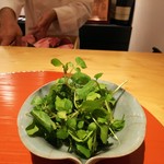 肉屋 雪月花 NAGOYA - クレソンのサラダ、愛媛文旦のドレッシングで
