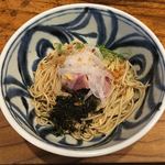 中華そば 先﨑 - 鱈肝の和えそば（癖強）（300円）