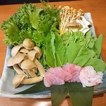 個室居酒屋 和食郷土料理 魚京助 - 蛤の野菜しゃぶしゃぶの具