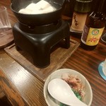 備長扇屋 - コレがその、鬼平の名を騙る（爆）湯豆腐。ふつーにンマいし。ま、でもやっぱネーミングにやられてるよ。