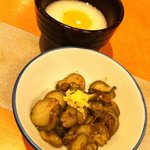 お酒・お惣菜・和食 竜田屋 - H.23.08.26.夜 山芋とろろ+きゅうり古漬