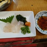 花・華 - 活平目造り300円