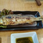 花・華 - アユの塩焼き（大）380円