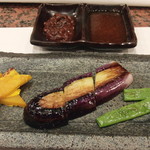 鉄板焼 七海 - 焼野菜＆お肉のタレ2種