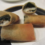 レンゲ - 活き鱧と梅肉の春巻き