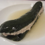 レンゲ - ズッキーニのステーキ　金華ハムのコンソメで