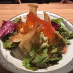 北海道印加的美味土豆沙拉浇鲑鱼籽