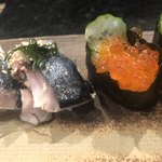 鮨 割烹 若竹 - 追加の鯖といくら