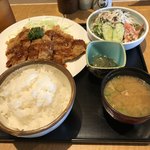 肉食堂 しらさぎ - 大きな和牛ビーフかつ膳(^^)