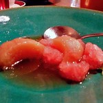 28&Vin - 桃のコンポートとスイカのシャーベット