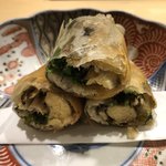 旬菜 おぐら家 - 子持ち鮎の春巻揚げ