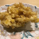 旬菜 おぐら家 - とうもろこしのかき揚げ