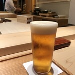 寿しの吉乃 - 最初はビール