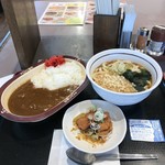 Yamada Udon - H30.8　カレーセット・たぬきうどん・キャンペーン無料唐揚げ