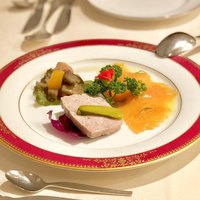 レストラン香味屋 - オードブル(サーモンのマリネ、パテドカンパーニュ、ラタトゥイユ)