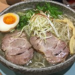 布施 細見商店 - 限定 サンマ冷やし塩ラーメン（大盛）（￥900）