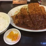 とんかつ ひろ喜 - 特選ロースとんかつ 特大 定食（￥1050）