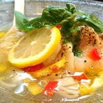 らー麺 あけどや - 冷やしホタテ塩そば　１０００円