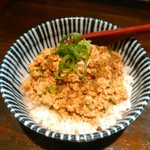 らーめん 鶏喰 - ピリ辛鶏そぼろご飯