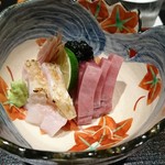 日本料理 晴山 - 三重の戻りかつを　敦賀ののどぐろ