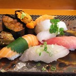 玄海鮨 - 松にぎり  リバースアングル