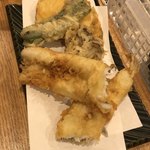 オリーブ天ぷら 玉衣 - ランチ友の穴子一本定食の天ぷら