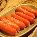 宮崎地鶏焼鳥 島吉 - 昔懐かし魚肉のウインナー