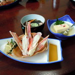 札幌 かに本家 - 味くらべかに酢、本タラバかに豆腐、本タラバかにもずく