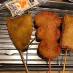 串カツ田中 - キス、紅しょうがなど