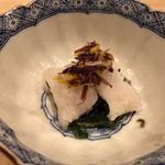 はらまさ - 春菊と鱧 すだちとポン酢