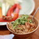 酒とタイ料理 ピッサヌローク - ナンプリックオン（豚肉とトマトのディップ）