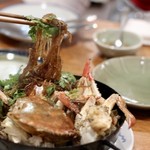 酒とタイ料理 ピッサヌローク - プーオップウンセン（ワタリガニと国産春雨の蒸し焼き）