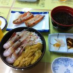 ｴﾋﾞ　ｶﾆ　ｳﾆのＡセット　魚は鮭ハラス