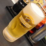 日高屋 - 生ビール（３３０円）２０１８年８月