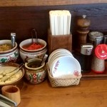 八番山ばりきや - 【2018.9.8(土)】テーブルにある無料トッピング