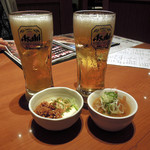 Kodawari Yama - 生ビール480円→240円とお通し290円