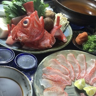 網走産 釣りきんきのしゃぶしゃぶコース 四季彩炭美処ゆうや 長堀橋 割烹 小料理 食べログ