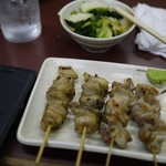 やきとり次郎 - 俺はこれから塩一択！お新香はマスト♪