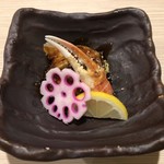 元祖343鮨 - うなぎとカニ爪の酢の物