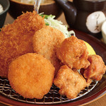 満天食堂 - 【MEGA】メガMIXフライ定食