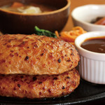 満天食堂 - 【MEGA】ダブルハンバーグ定食
