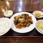 天香府 - 麻婆ナス定食　500円