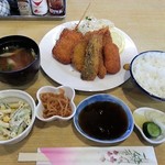 Sawamoto - フライの盛り合わせ定食　650円