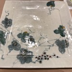 うを徳 - 岡晋吾 呉須色絵白金彩葡萄文六寸四方皿