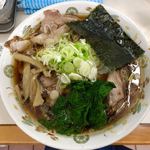 青島食堂 - 青島チャーシュー 900円 ほうれん草50円 ねぎ50円